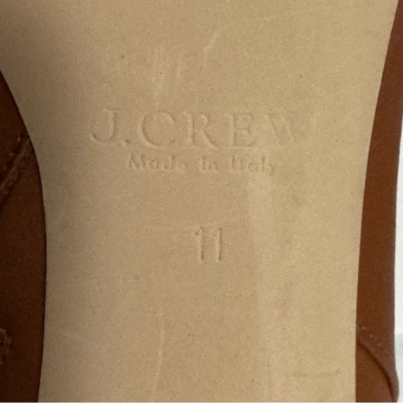 J. Crew Brown Italian Leather Pointed Toe High Heel Ankle Boots Booties Size 11 - Picture 15 of 15